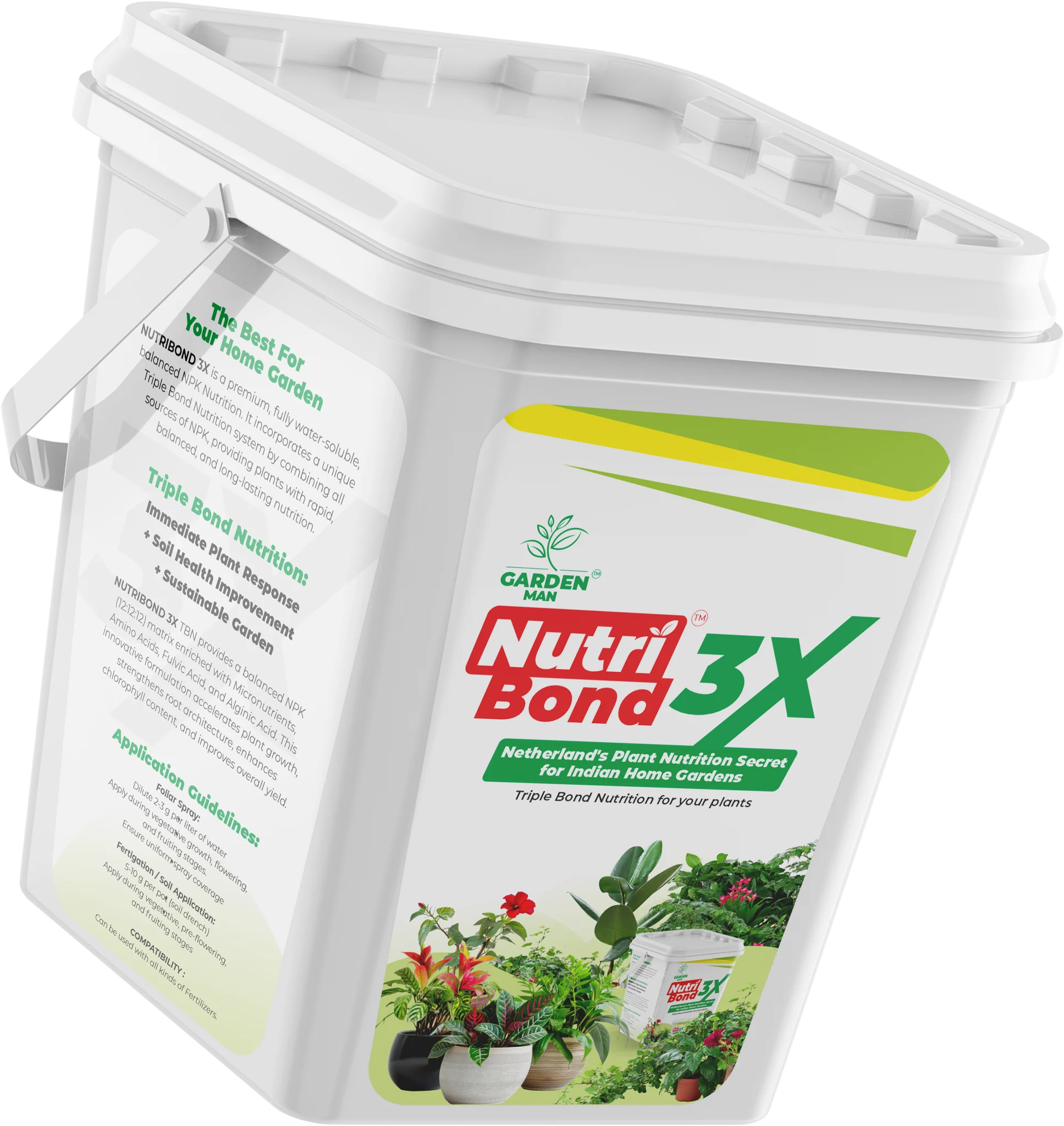 NutriBond 3X packaging design for Gardenman India